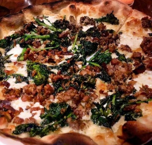 Broccoli Rabe & Sausage Pizza.